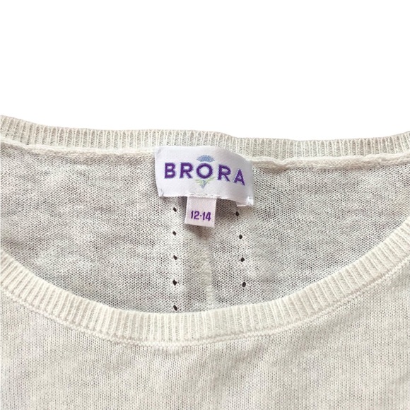 Brora Lightweight Cream Knit Linen/Cotton Top US 8-10 / UK 12-14 - Picture 5 of 10